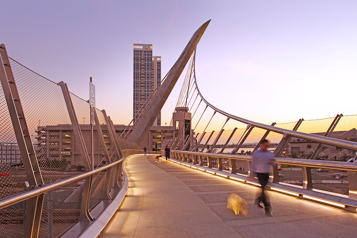 Harbor Drive Pedestrian Bridge by Safdie Rabines Architects