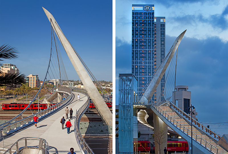 Harbor Drive Pedestrian Bridge by Safdie Rabines Architects