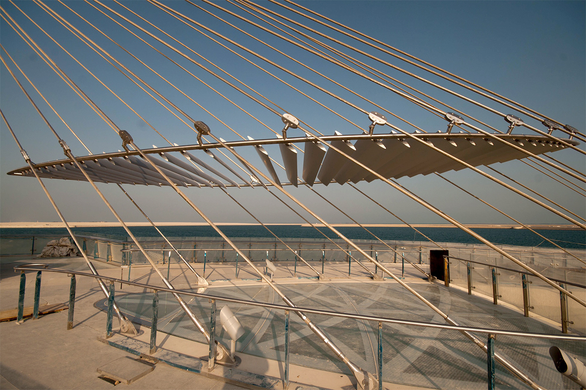 Lusail Pedestrian Bridges in Doha, Qatar, by Safdie Rabines Architects