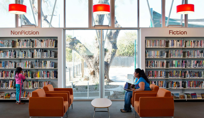 Lincoln Acres Library by Safdie Rabines Architects