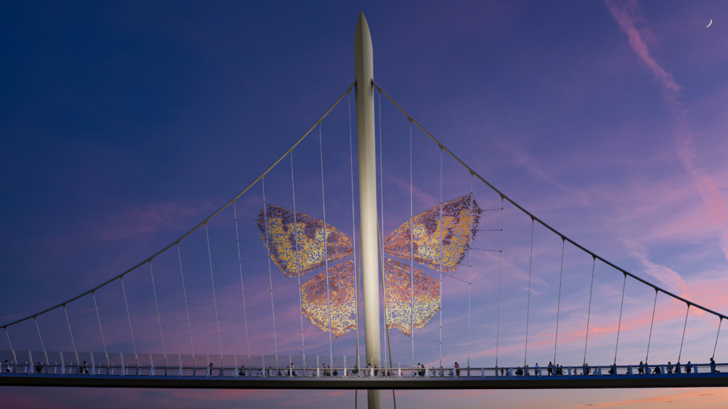 Bay to Park Paseo Butterfly by Safdie Rabines Architects